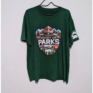 "Protect Our Parks" Green Adults Shirt Size 3XL